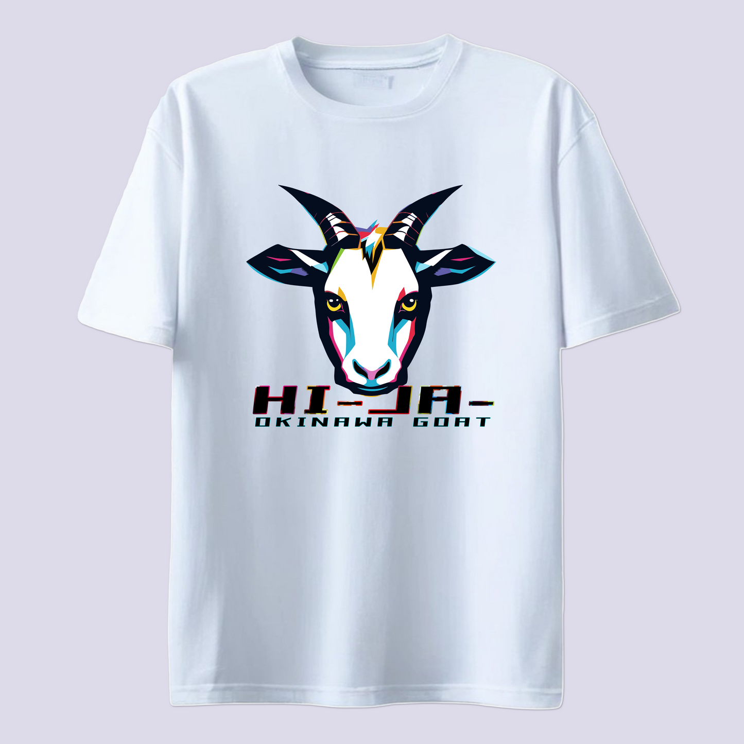 HI-JA- ヒージャー 白ノーマル / 白T(島ヤギ Okinawa goat))