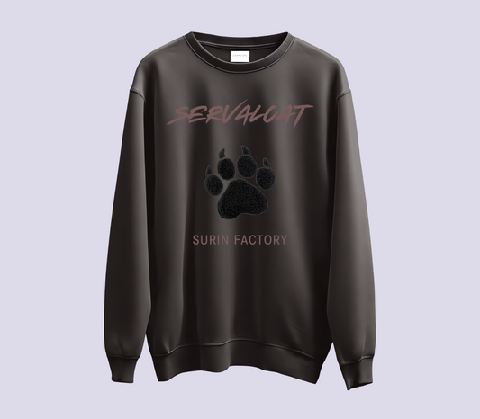 WILD PAW刺繍トレーナー / 黒