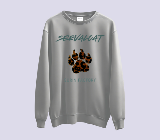 WILD PAW刺繍トレーナー / ヒョウ柄