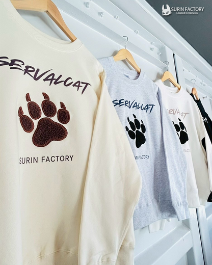 WILD PAW刺繍トレーナー / こげ茶