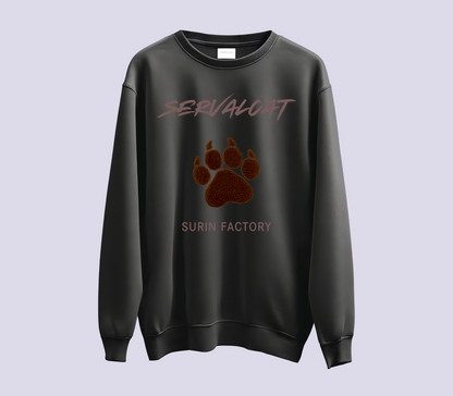 WILD PAW刺繍トレーナー / こげ茶