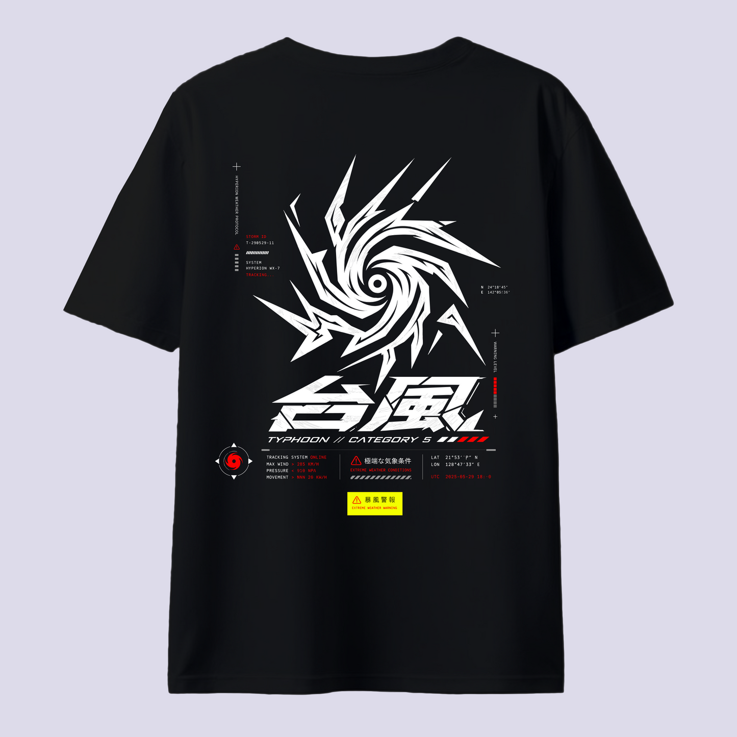 台風 CATEGORY5 / 黒T