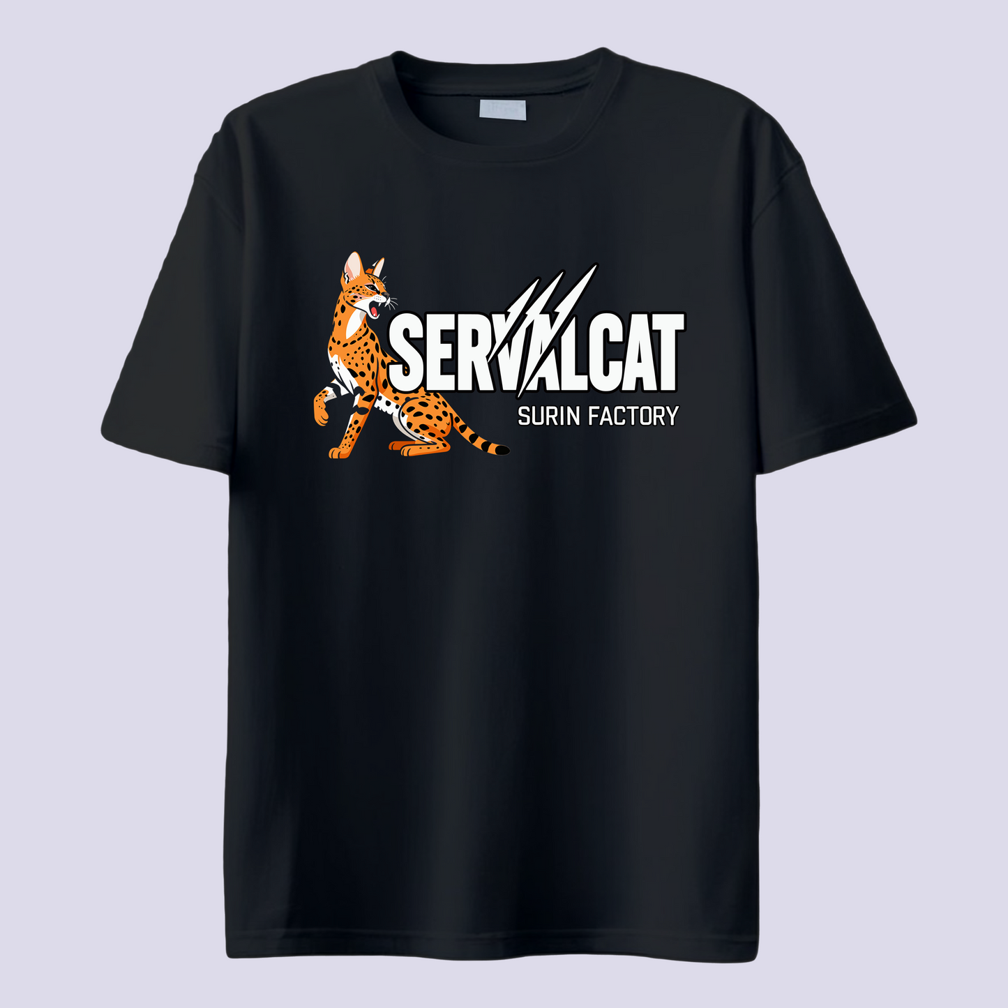 ROAR ロアサーバル / 黒T|Roar servalcat T shirt Black – Surin ROAR ロアサーバル / 黒T|Roar servalcat T shirt Black – Surin