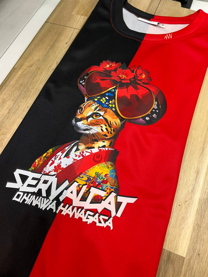 花笠サーバル / バイカラーTシャツ【数量限定】