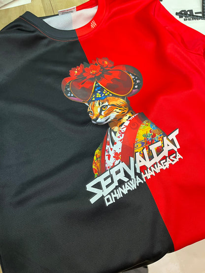 花笠サーバル / バイカラーTシャツ【数量限定】