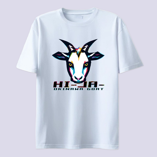 HI-JA- ヒージャー  白ノーマル / 白T（島ヤギ Okinawa goat））