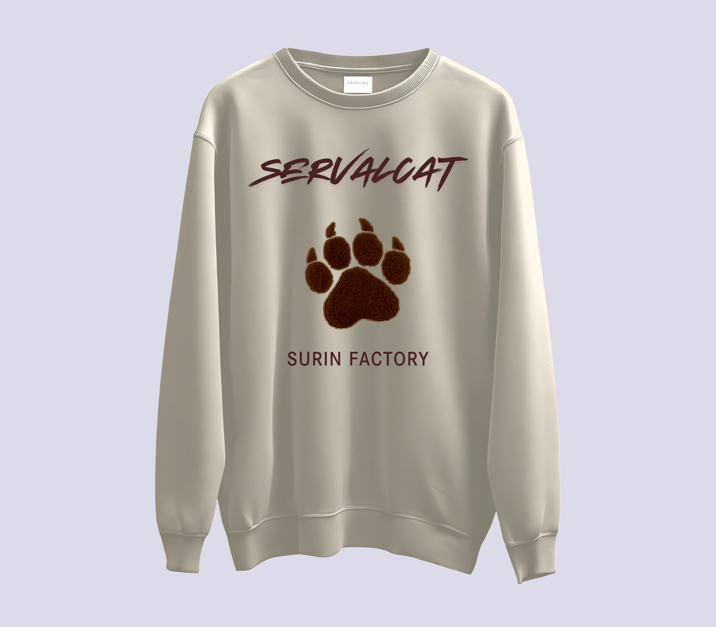 WILD PAW刺繍トレーナー / こげ茶