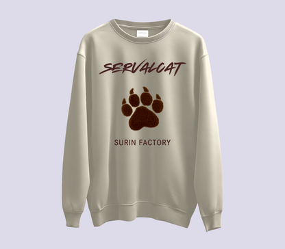 WILD PAW刺繍トレーナー / こげ茶