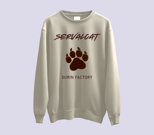 WILD PAW刺繍トレーナー / こげ茶