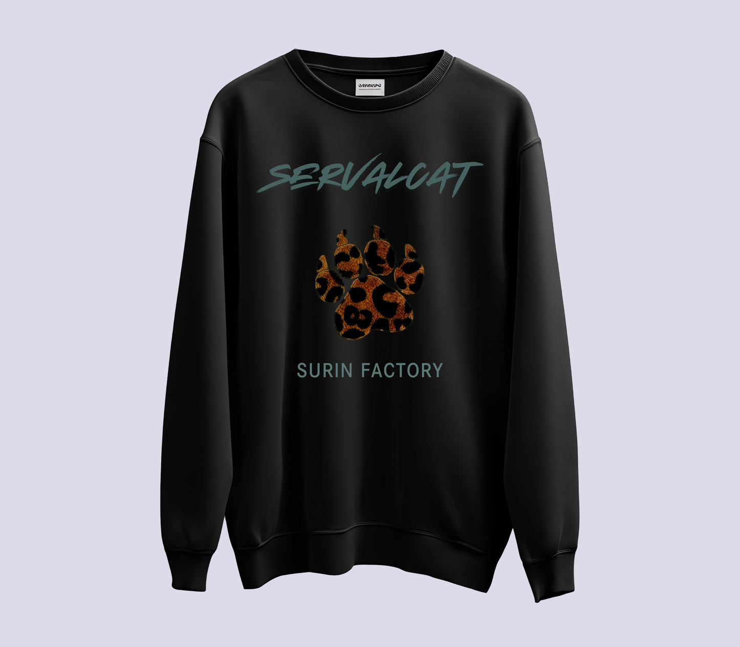 WILD PAW刺繍トレーナー / ヒョウ柄