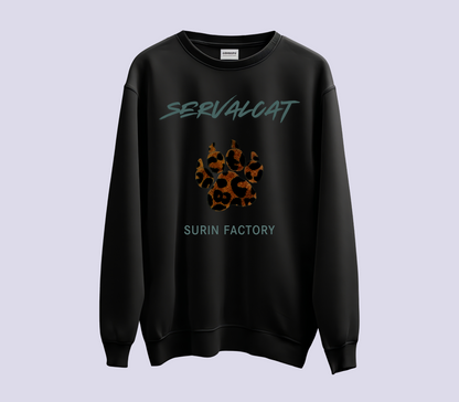 WILD PAW刺繍トレーナー / ヒョウ柄