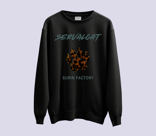 WILD PAW刺繍トレーナー / ヒョウ柄